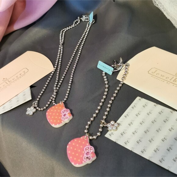 Hello Kitty Necklace Lot Jewelberry Japan Rare Sanrio Pendant Bracelet Jewelry - Picture 6 of 15